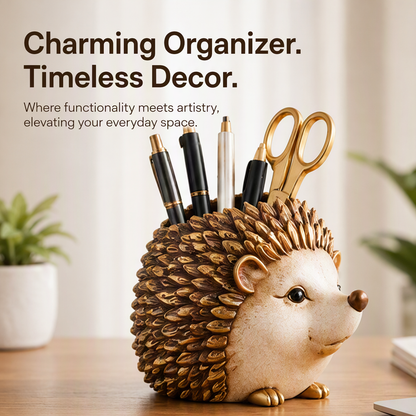 ESSENTIN Hedgehog Pen Holder — Charming Organizer Timeless Decor, where functionality meets artistry, elevating your everyday space