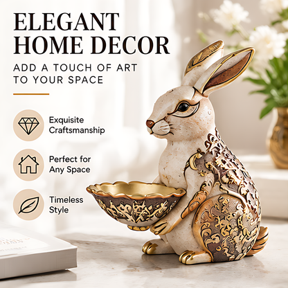 ESSENTIN Rabbit Figurine — Elegant Home Decor, add a touch of art to your space: exquisite craftsmanship, perfect for any space, timeless style