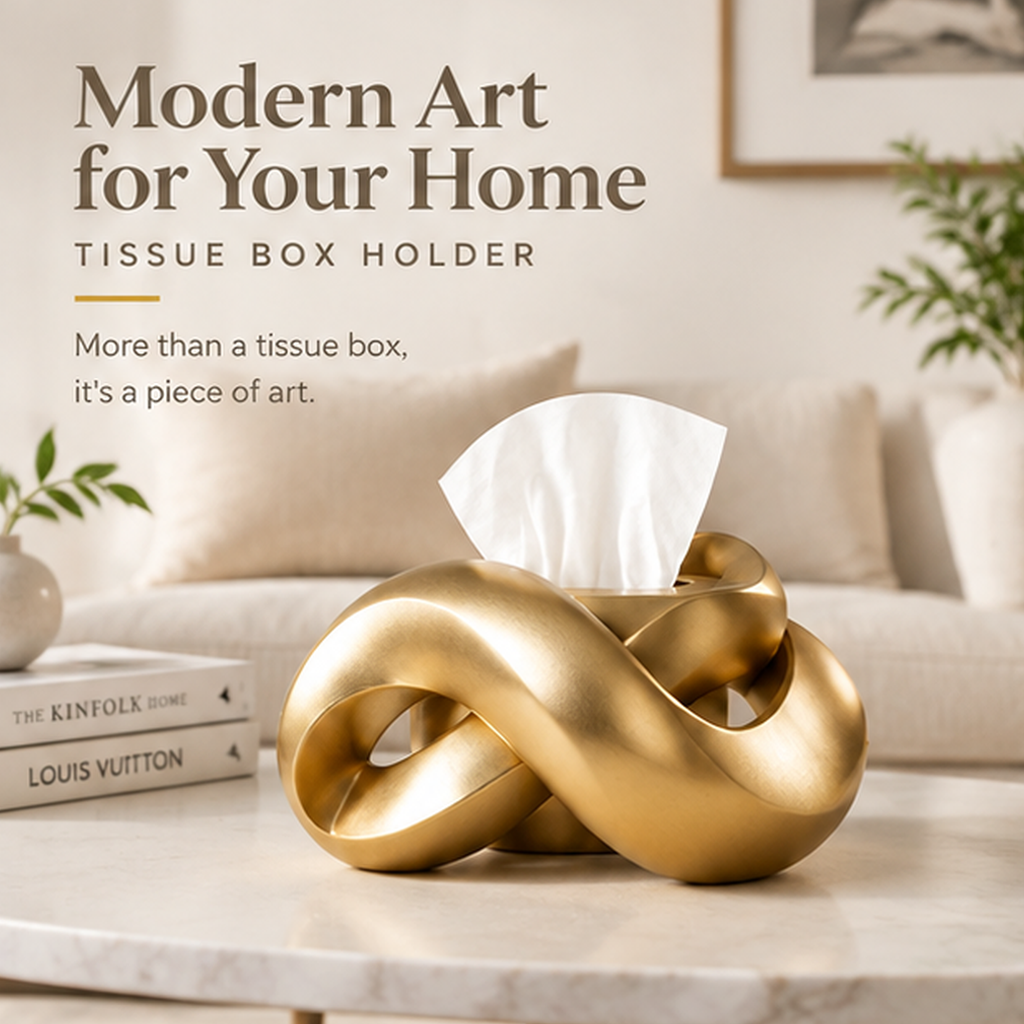 ESSENTIN Sculptural Tissue Box Holder — Modern Art for Your Home, more than a tissue box, it's a piece of art