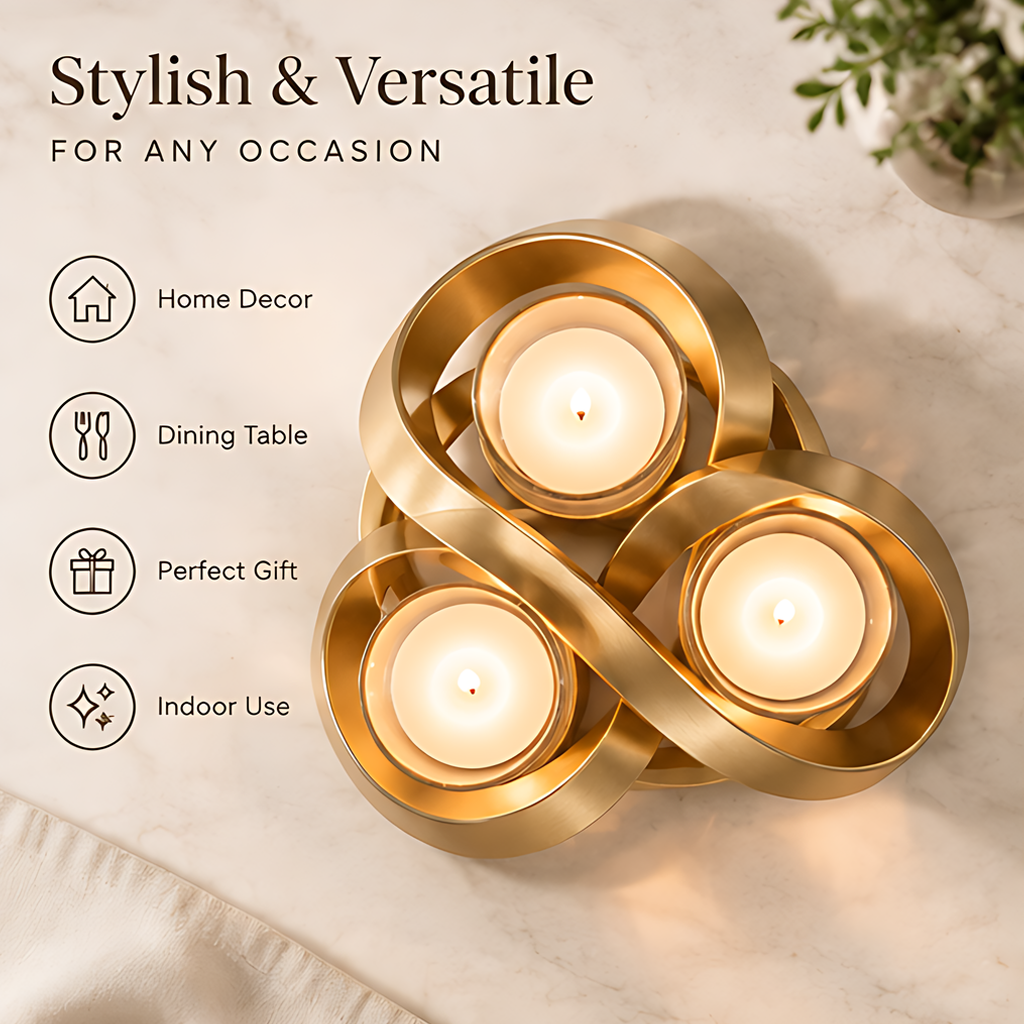ESSENTIN Sculptural Candle Holder top view — Stylish & Versatile for Any Occasion: home decor, dining table, perfect gift, indoor use