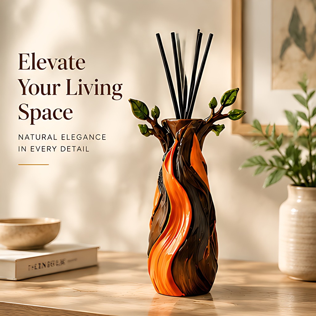ESSENTIN Ceramic Reed Diffuser Bottle — Elevate Your Living Space, natural elegance in every detail